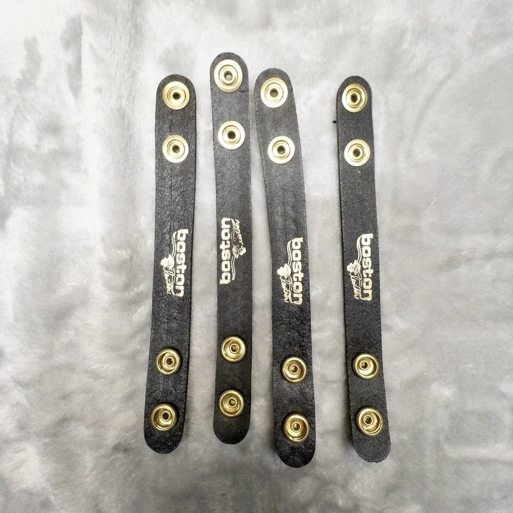 Boston Leather Duty Belt Keepers Qty 4 Black Basketweave Utility Tactical
